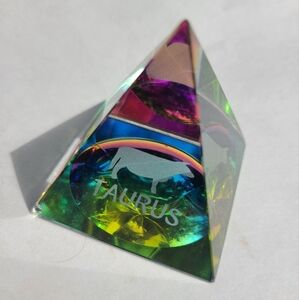 Multicolor Taurus Pyramid Crystal